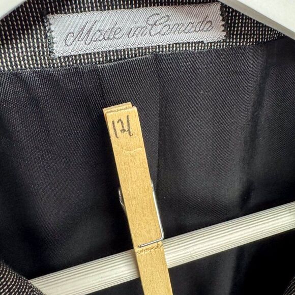 Vintage Pierre Balmain Blazer 44L Gray Suit Jacket Business Casual Modern Office - Picture 16 of 16